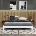 Nix King Platform Bed White King White Wood