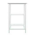 Layton Metal Glass Student Desk White White Iron