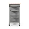 Kitchen Cart Grey Wood