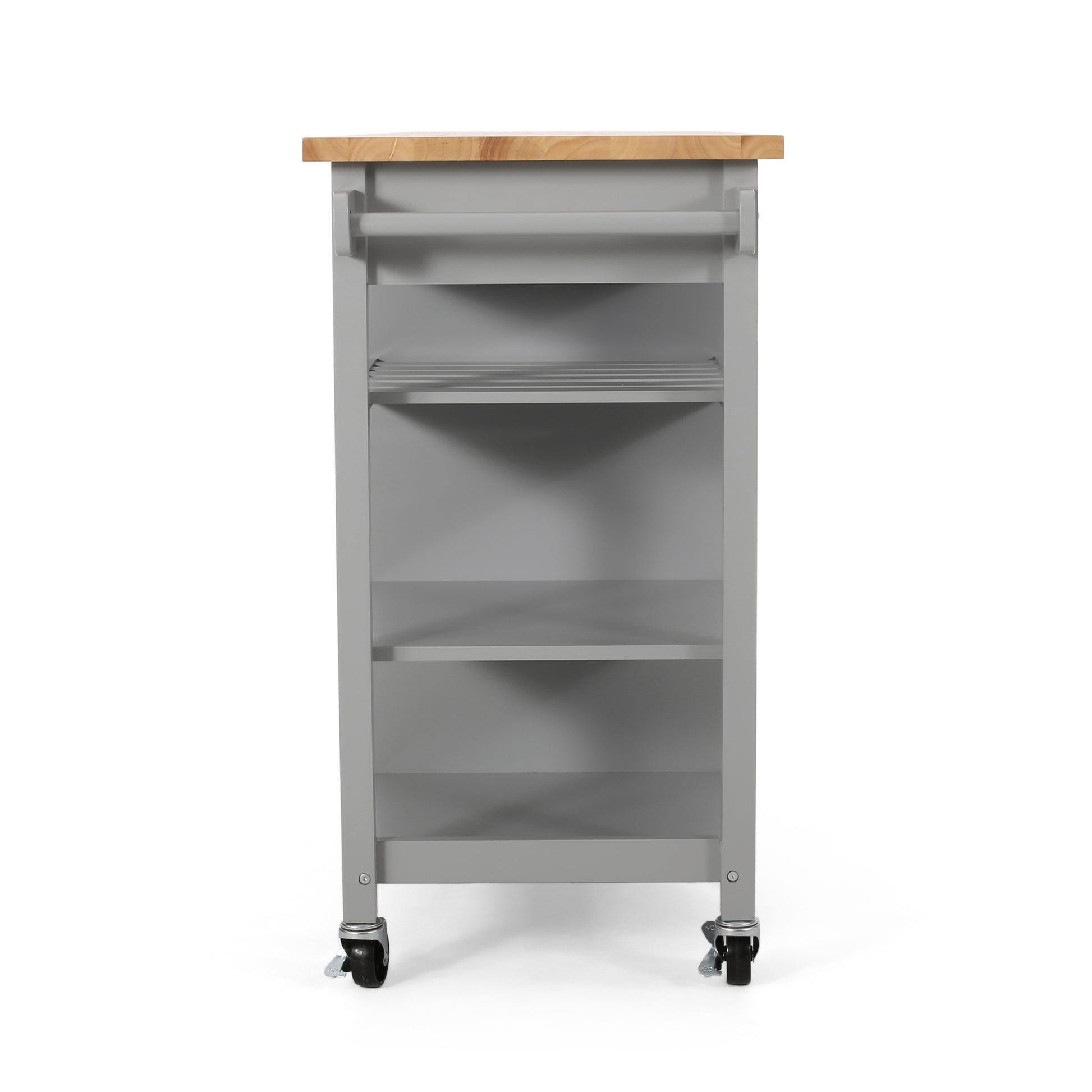 Kitchen Cart Grey Wood