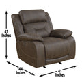 Aria Dual Power Recliner Brown Brown Fabric