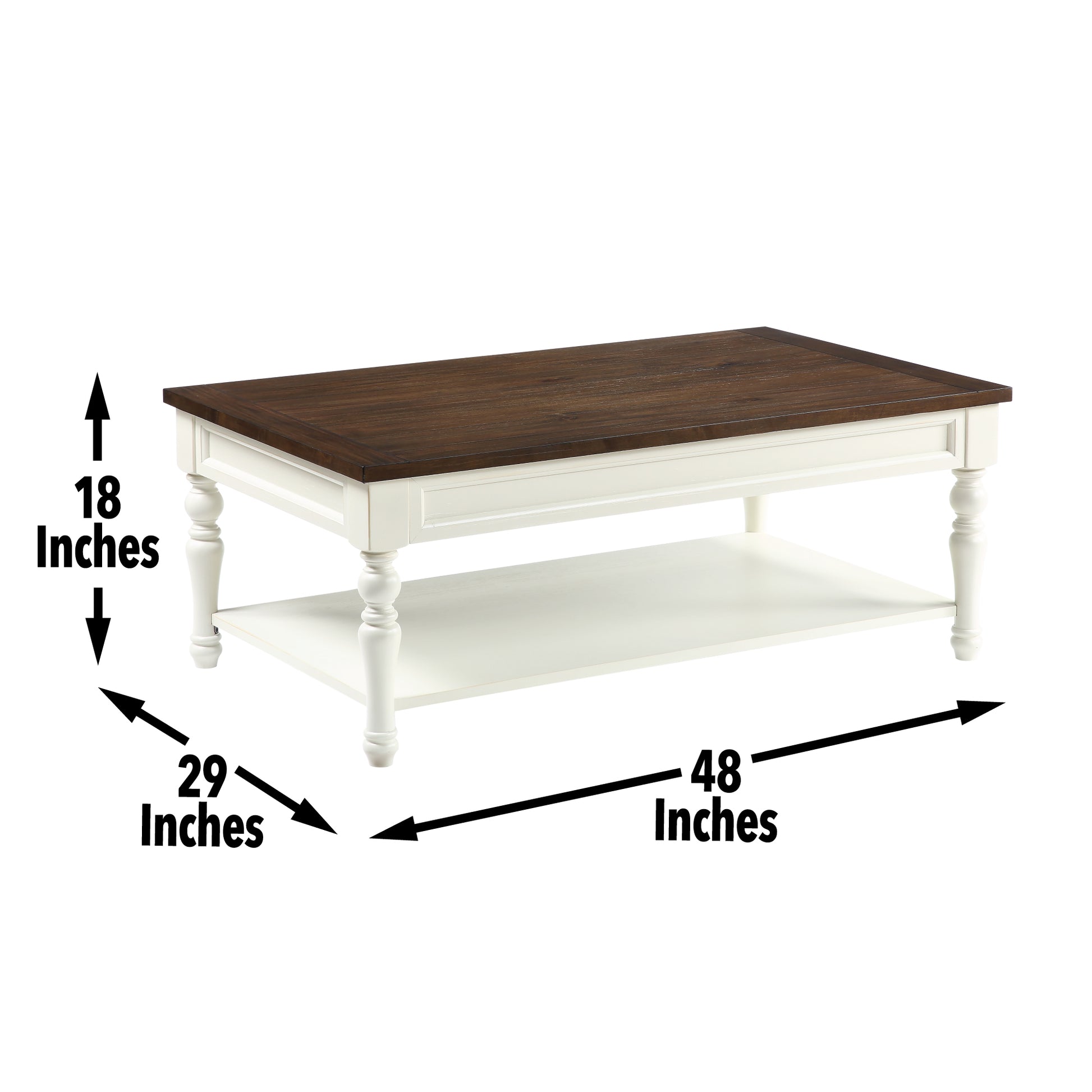 Joanna Coffee Table White White Wood