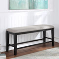 Halle Counter Bench Dark Brown Dark Brown Wood