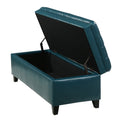 Juliana Storage Ottoman Teal Pu