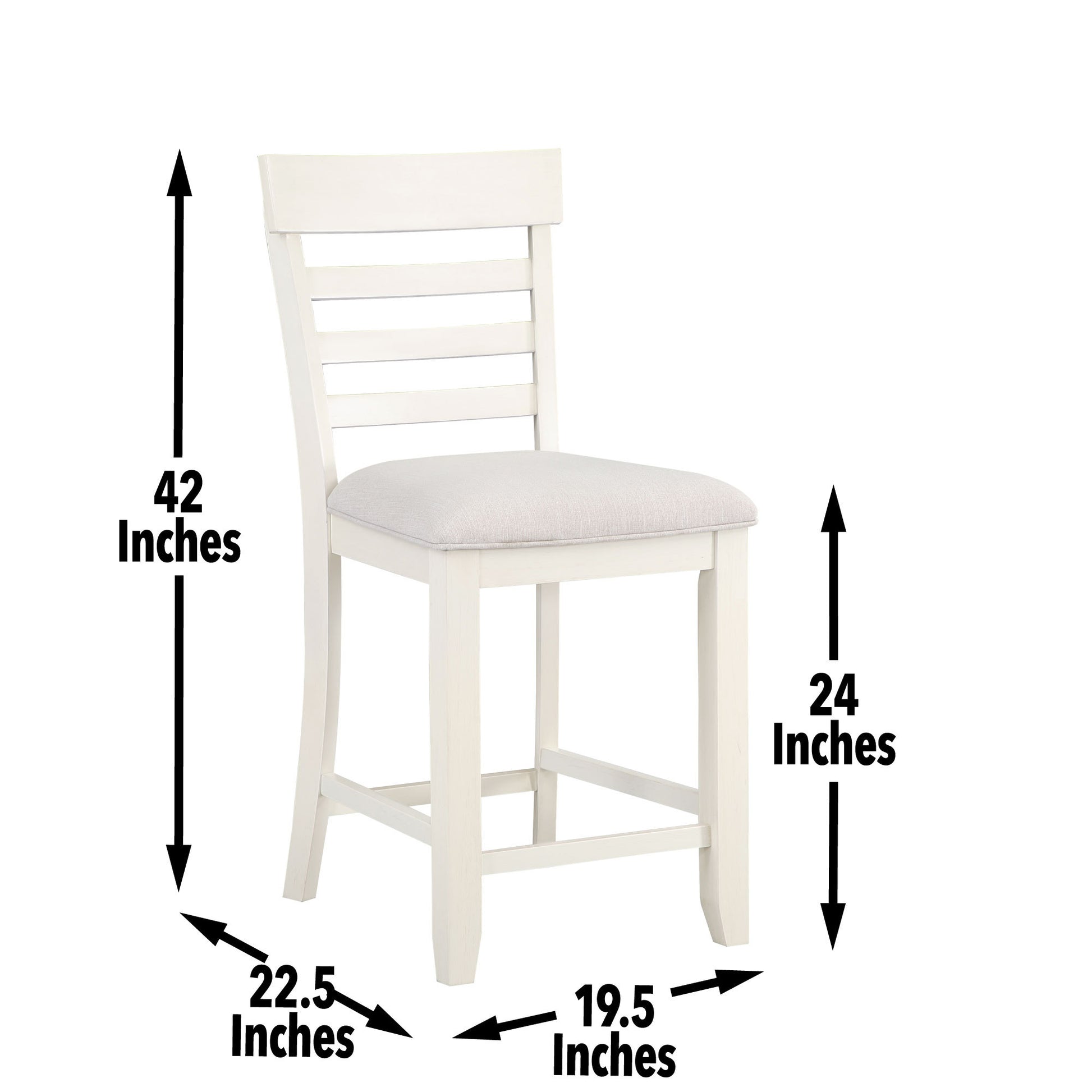 Hyland Counter Chair Set Of 2 Brown White Wood