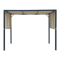 Westray Steel 9.5 X 9.5 Ft. Gazebo Beige Iron