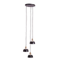 Renmarco Contemporary 3 Light Cluster Pendant Black Iron