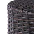 Kingstown Rd Barrel Side Table Brown Multi Rattan