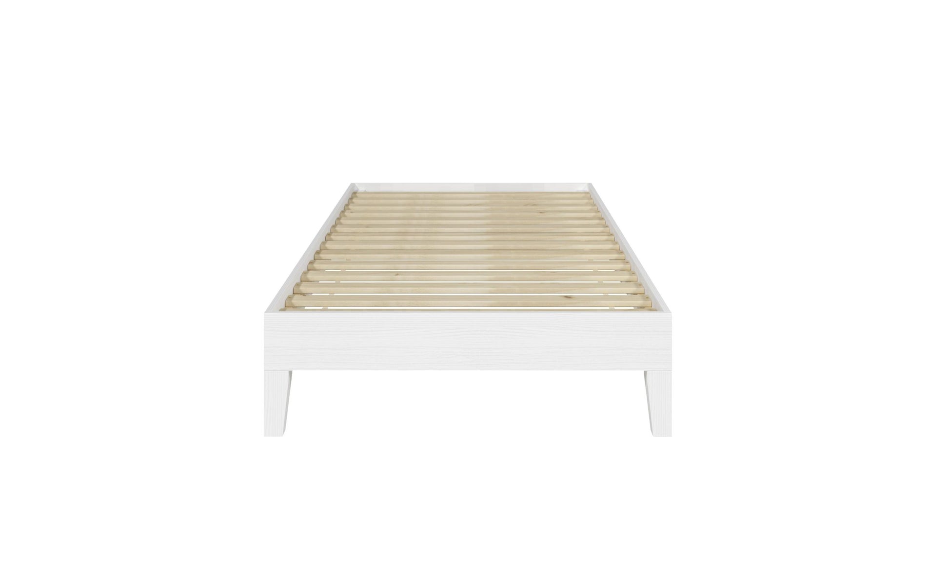 Nix Twin Platform Bed White Twin White Wood