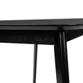 Dining Table Black Solid Wood Mdf