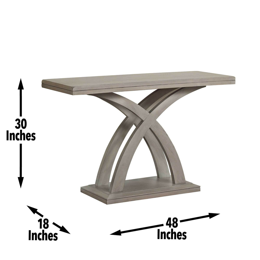 Jocelyn Sofa Table Gray Gray Wood