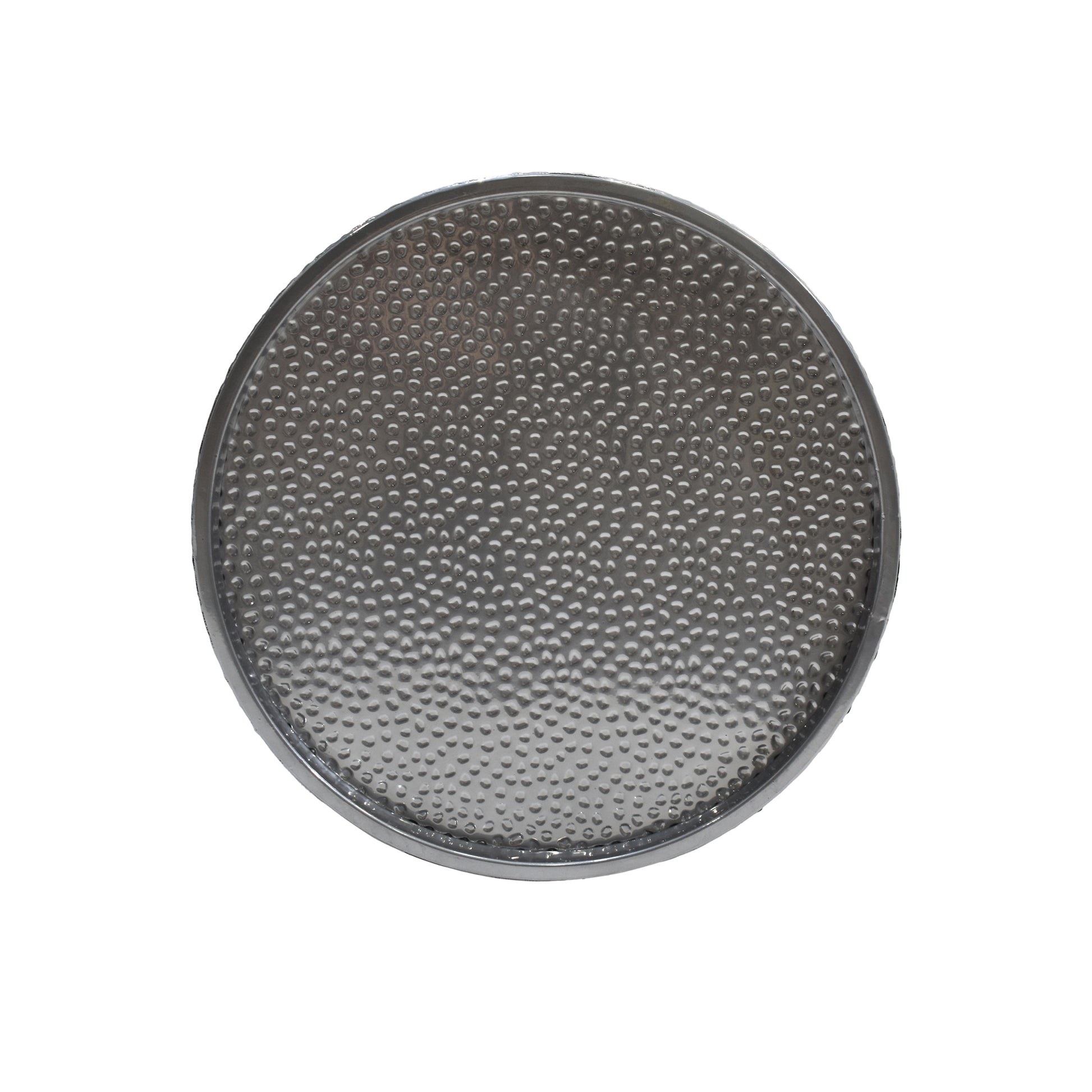 Metal Side Table Silver Iron