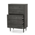 Nordic 5 Drawer Chest Grey Mdf