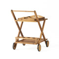 Riviera Bar Cart Natural Stained Wood