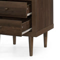 2 Drawer Nightstand Walnut Mdf