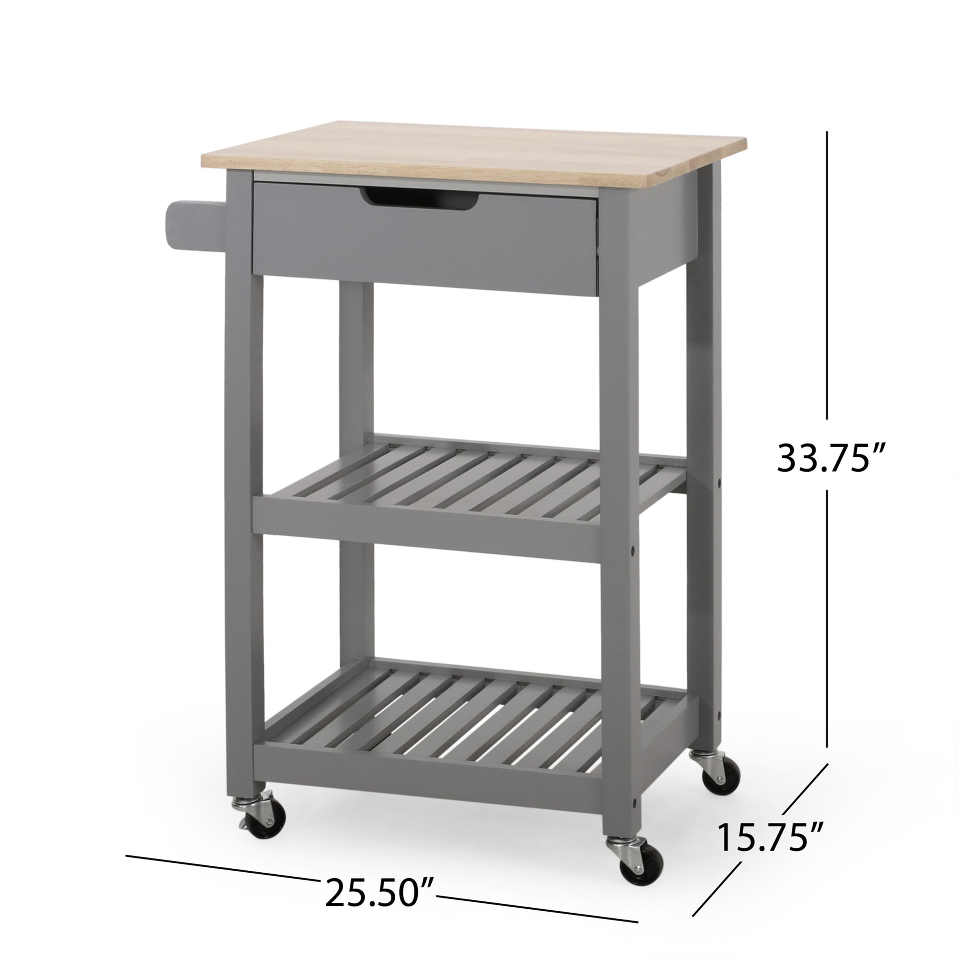 Kitchen Cart Grey Wood