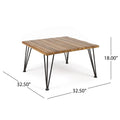 Zion Industrial Wood And Metal Coffee Table Teak Metal & Wood