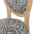 Kd Dining Chair Set Of 2 Black White Fabric