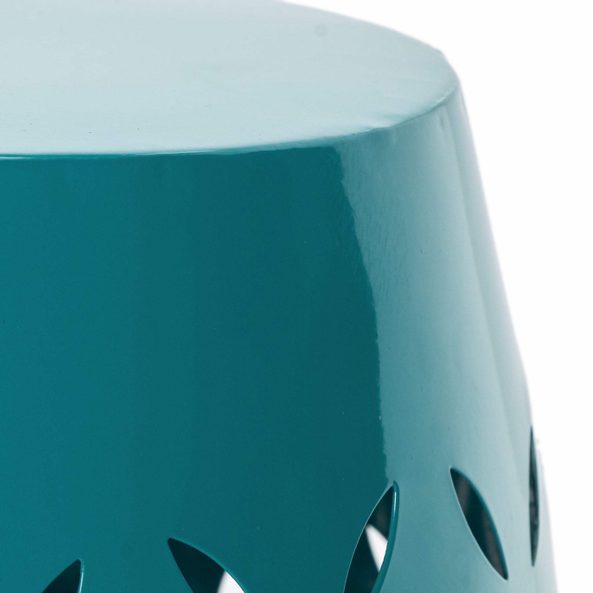 Lilac 12" Side Table Teal Teal Iron