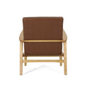 Club Chair Light Brown Pu