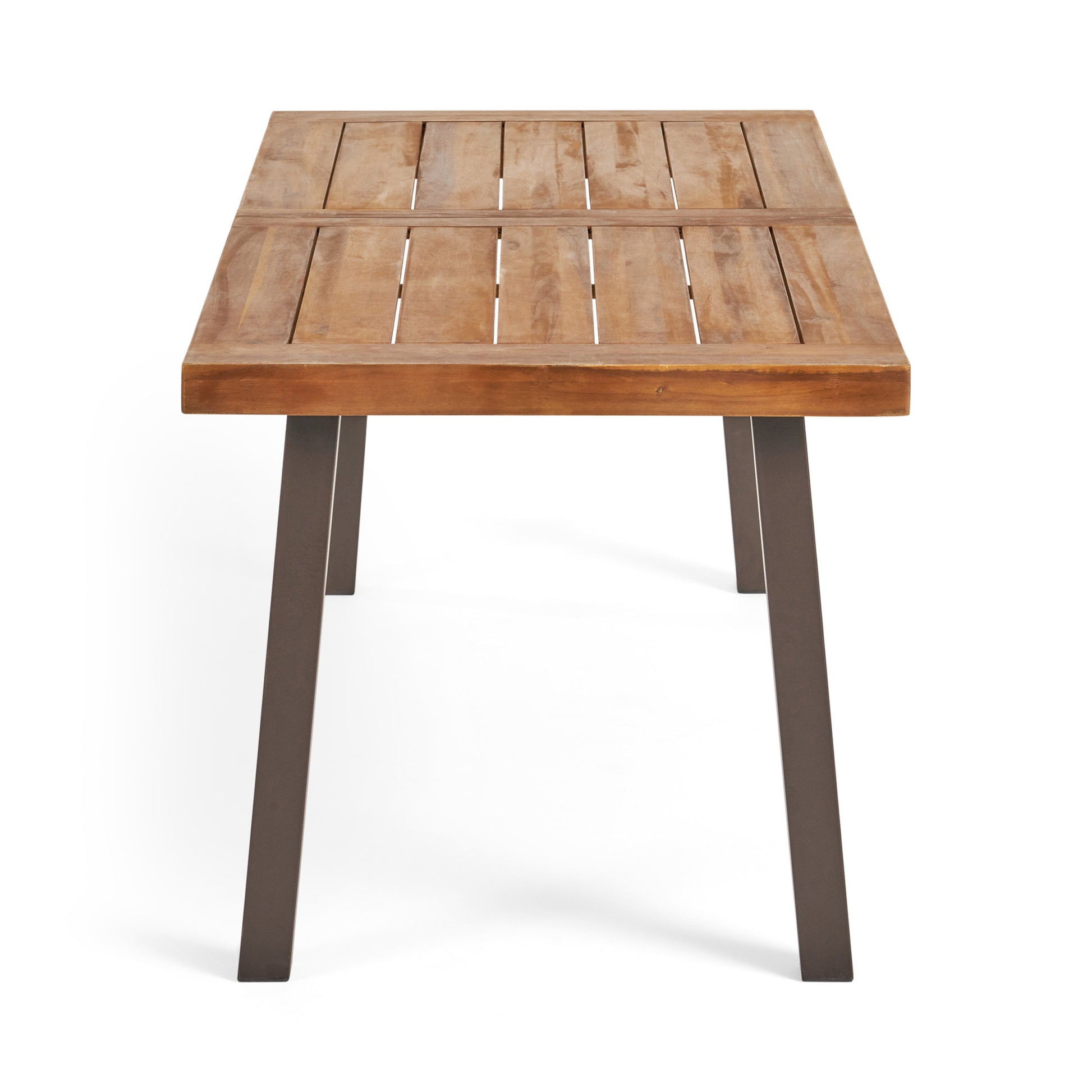 Della Dining Table - Teak Wood Metal