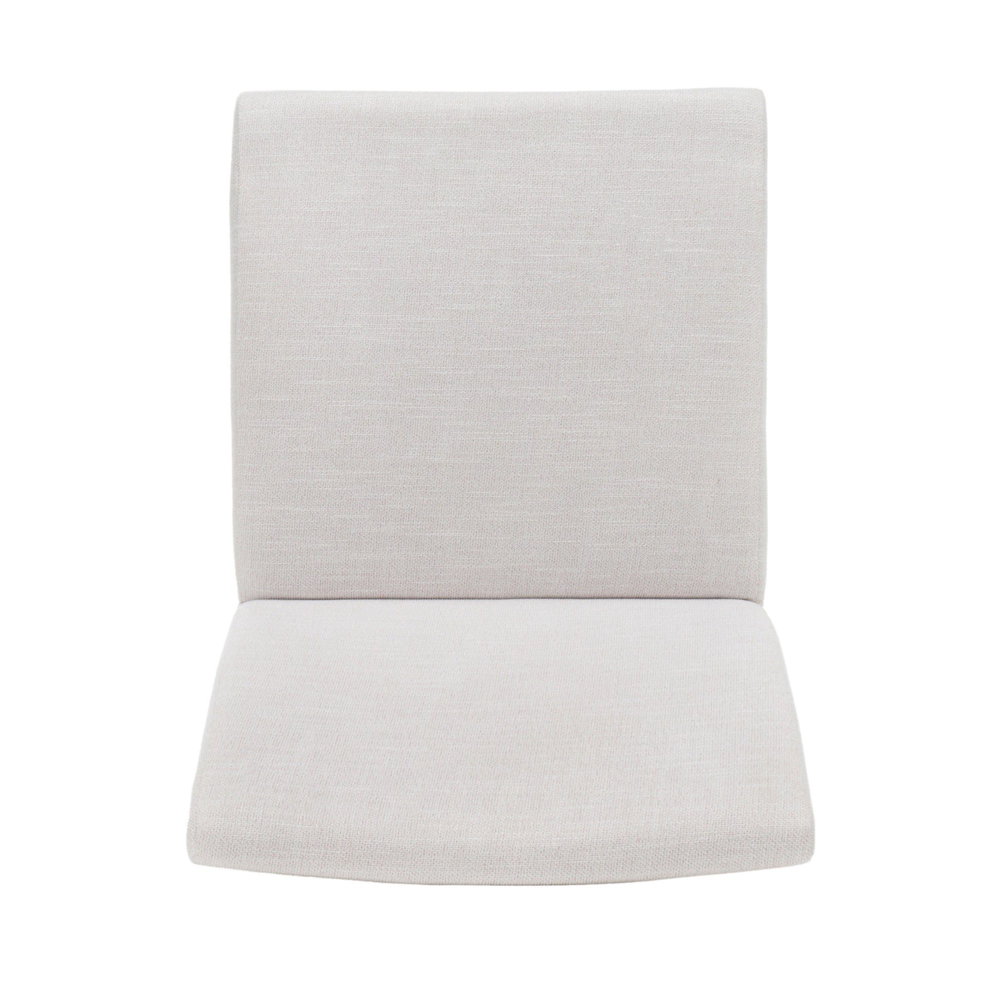 Dining Chair Set Of 2 Light Beige Fabric