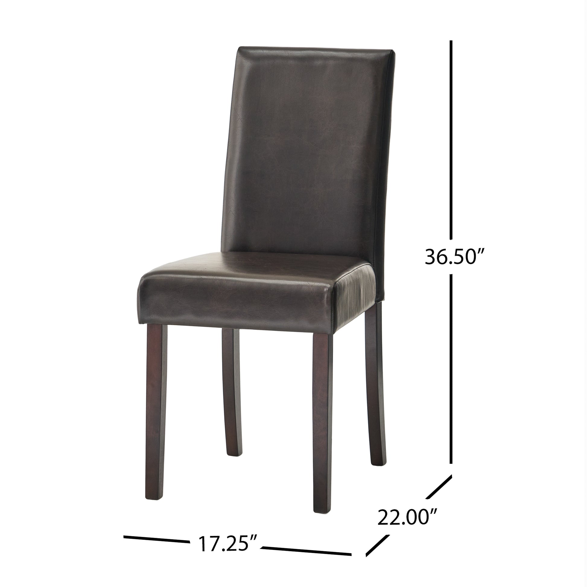 Ryan Kd Dining Chair - Brown Leather