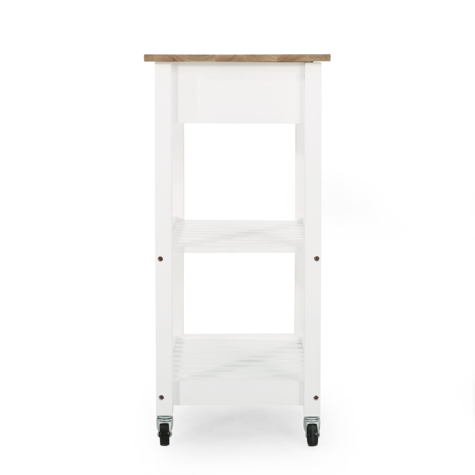 Kitchen Cart White Wood