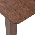 Dining Table With Square Leg Walnut Solid Wood Mdf