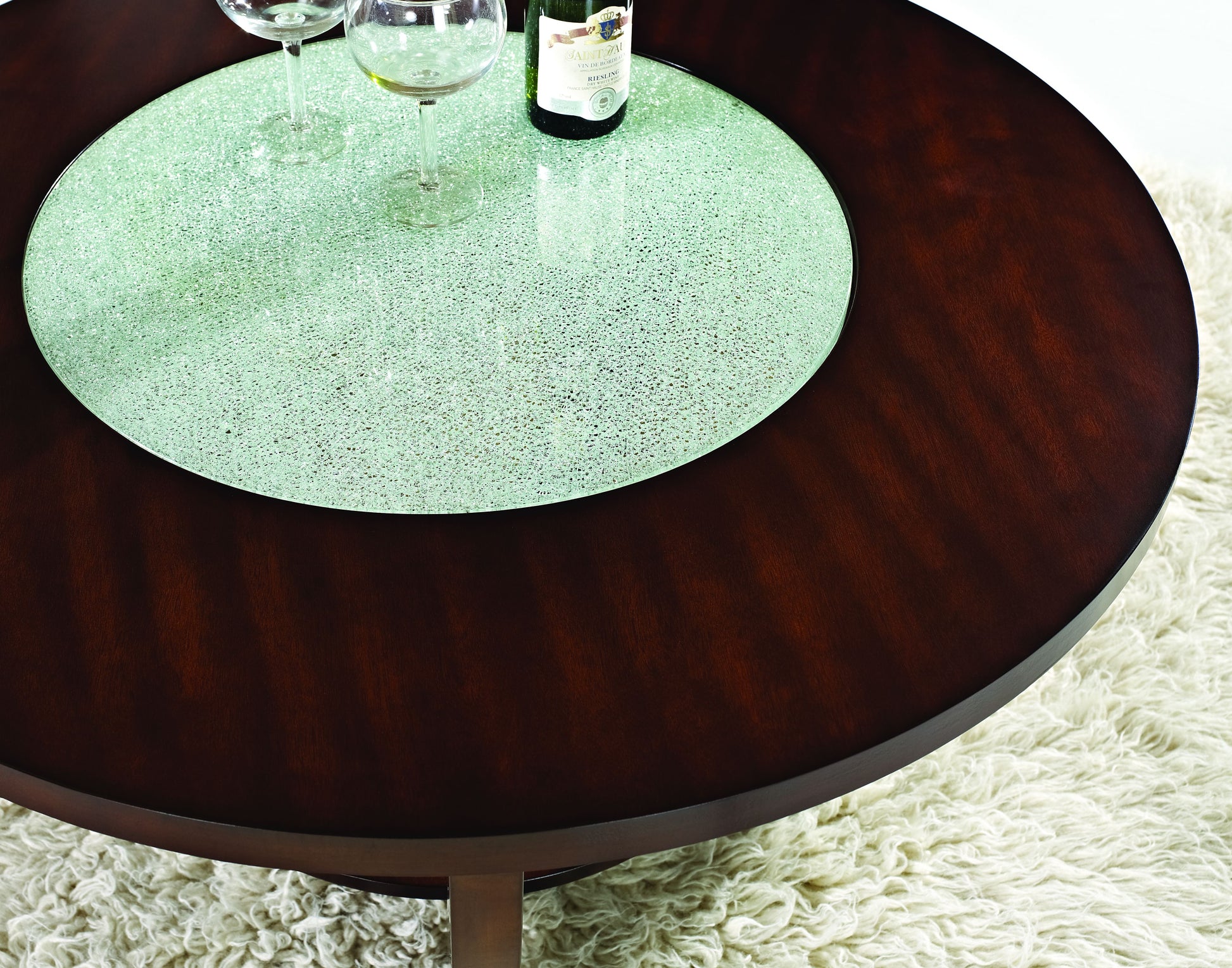 Rafael Cocktail Table With Casters Brown Brown Wood