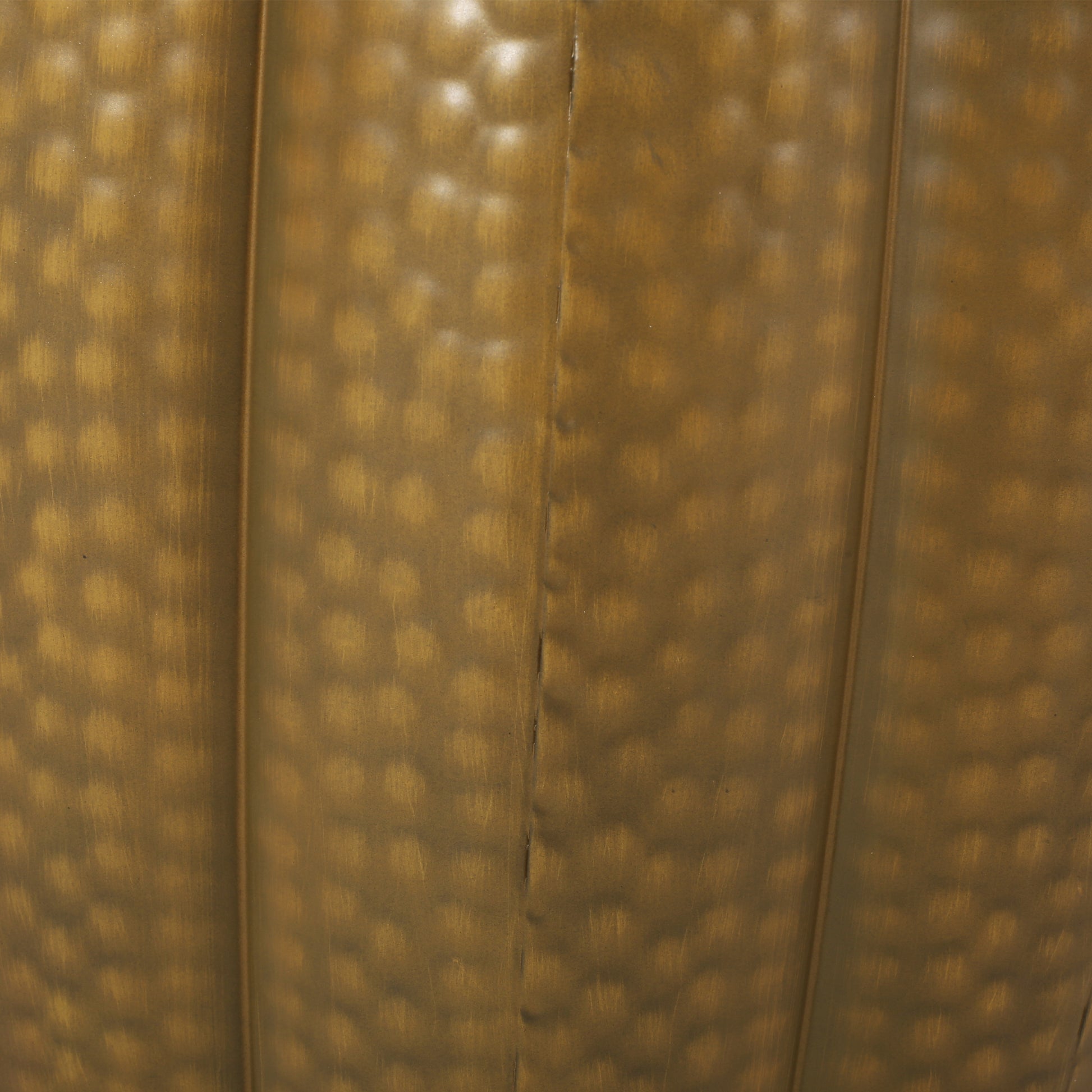 Metal Drum End Table Gold Iron