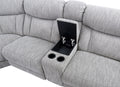 Park City 5 Piece Sectional Pearl Silver Silver White Fabric 6 Seat