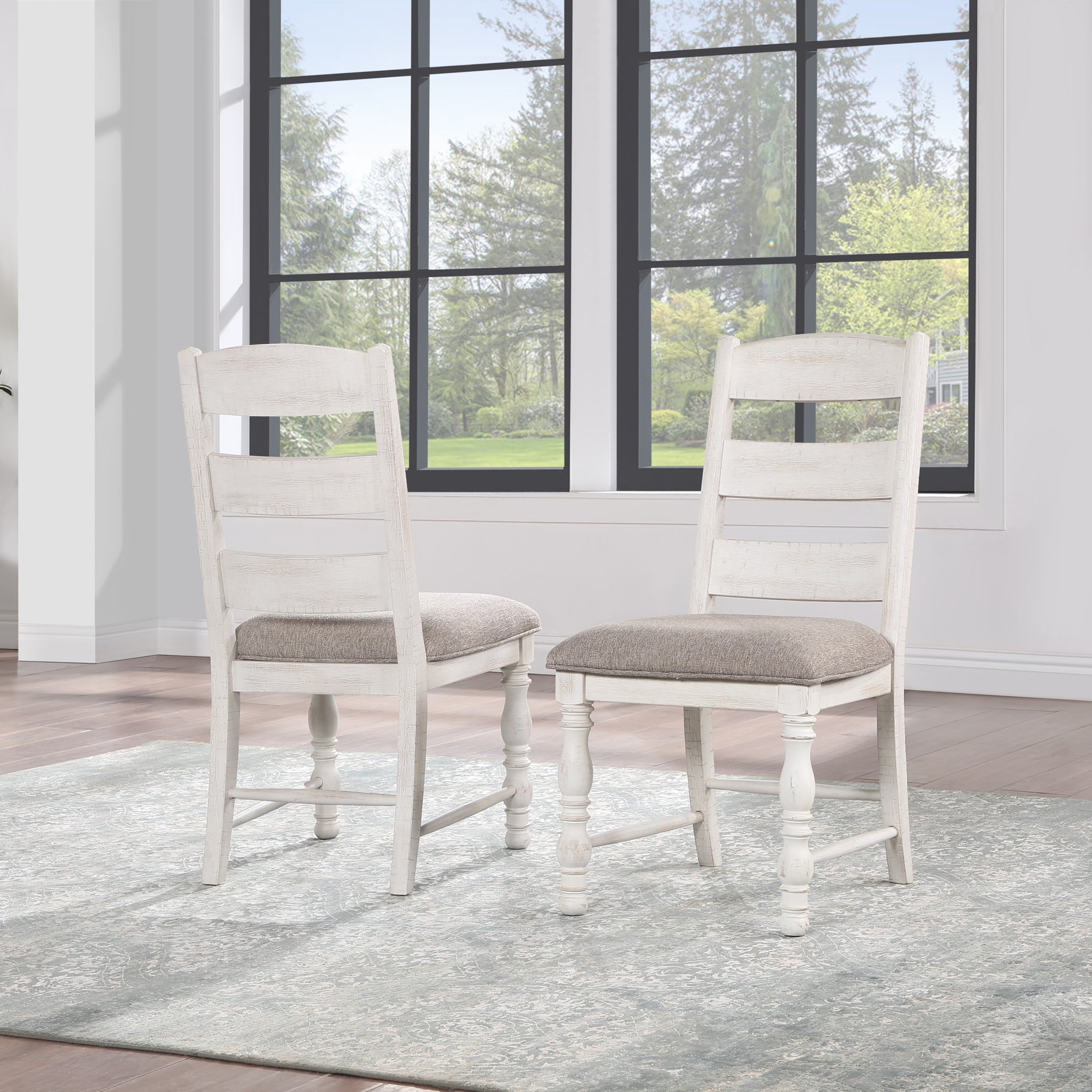 Heston Side Chair Set Of 2 White White Wood