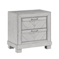 Montana Nightstand Pearl Silver Silver White Wood