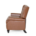Oversizefaux Leather Recliner Light Brown Light Brown Pu