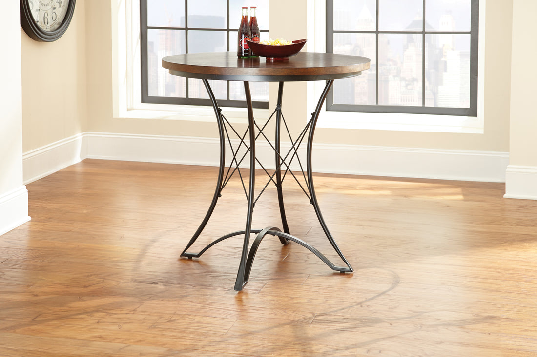 Adele Round Counter Table Dark Brown Dark Brown Wood