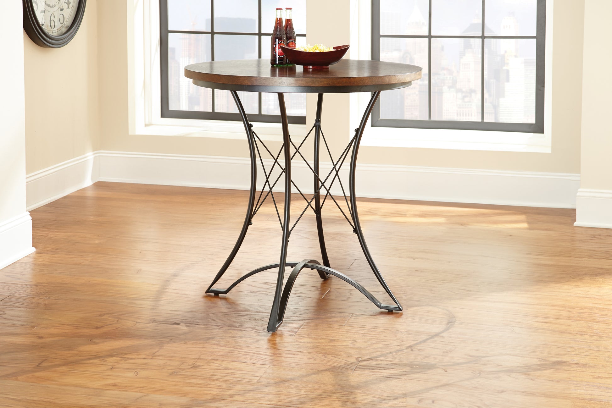 Adele Round Counter Table Dark Brown Dark Brown Wood