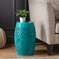 Ruby12 Side Table - Teal Iron