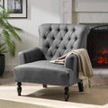 Club Chair Dark Gray Fabric
