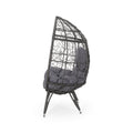 Gianni Teardrop Chair Gray Pe Rattan Iron Waterproof Fabric