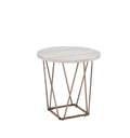 Rowyn Faux Marble Top End Table Gray Gray Wood