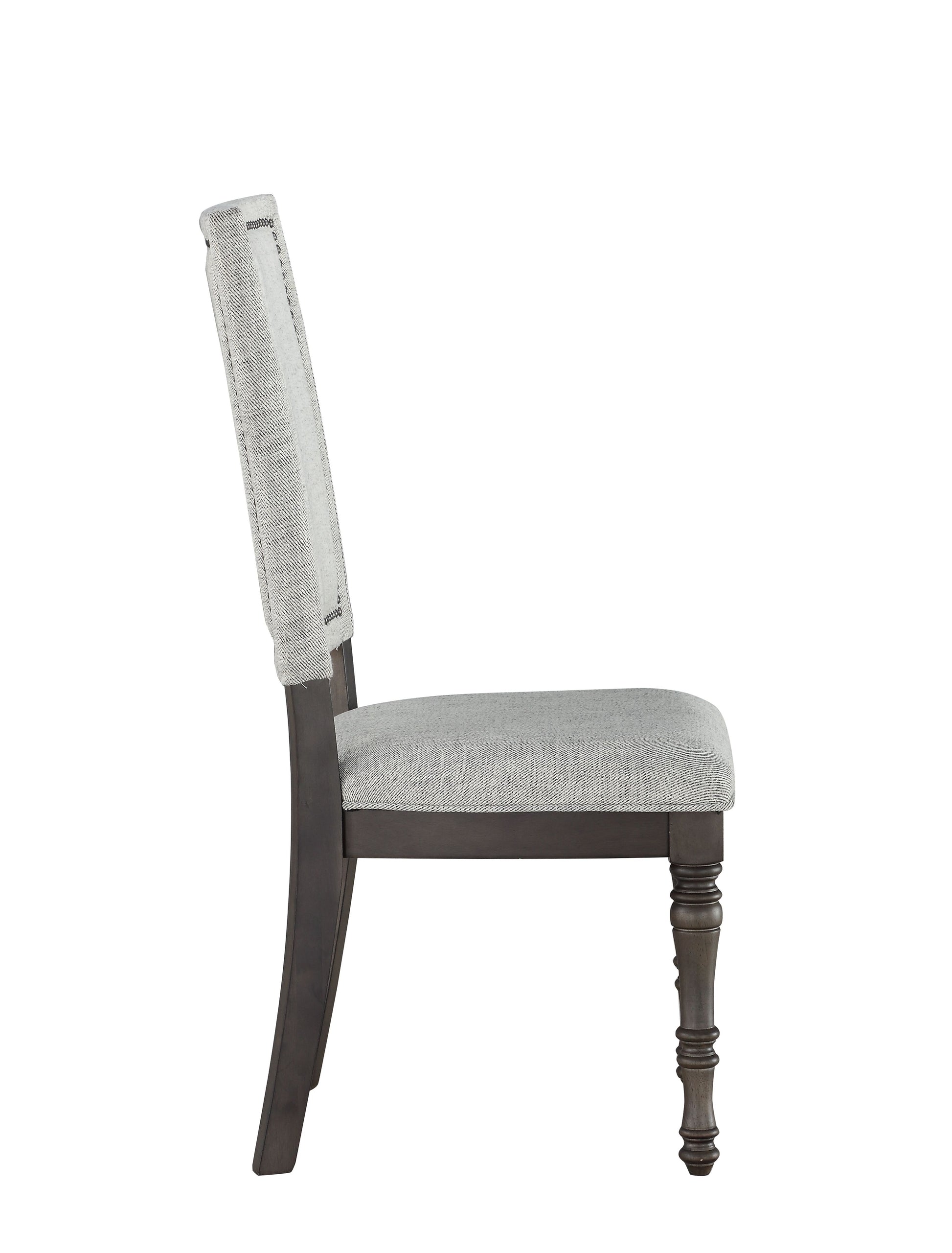 Linnett Upholstered Back Chair Set Of 2 Dark Brown Dark Brown Wood