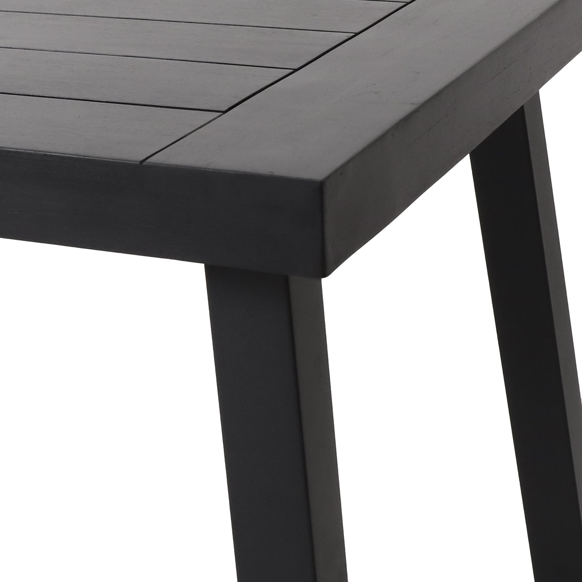 Della Acacia Wood Dining Table,Black Black Acacia Wood