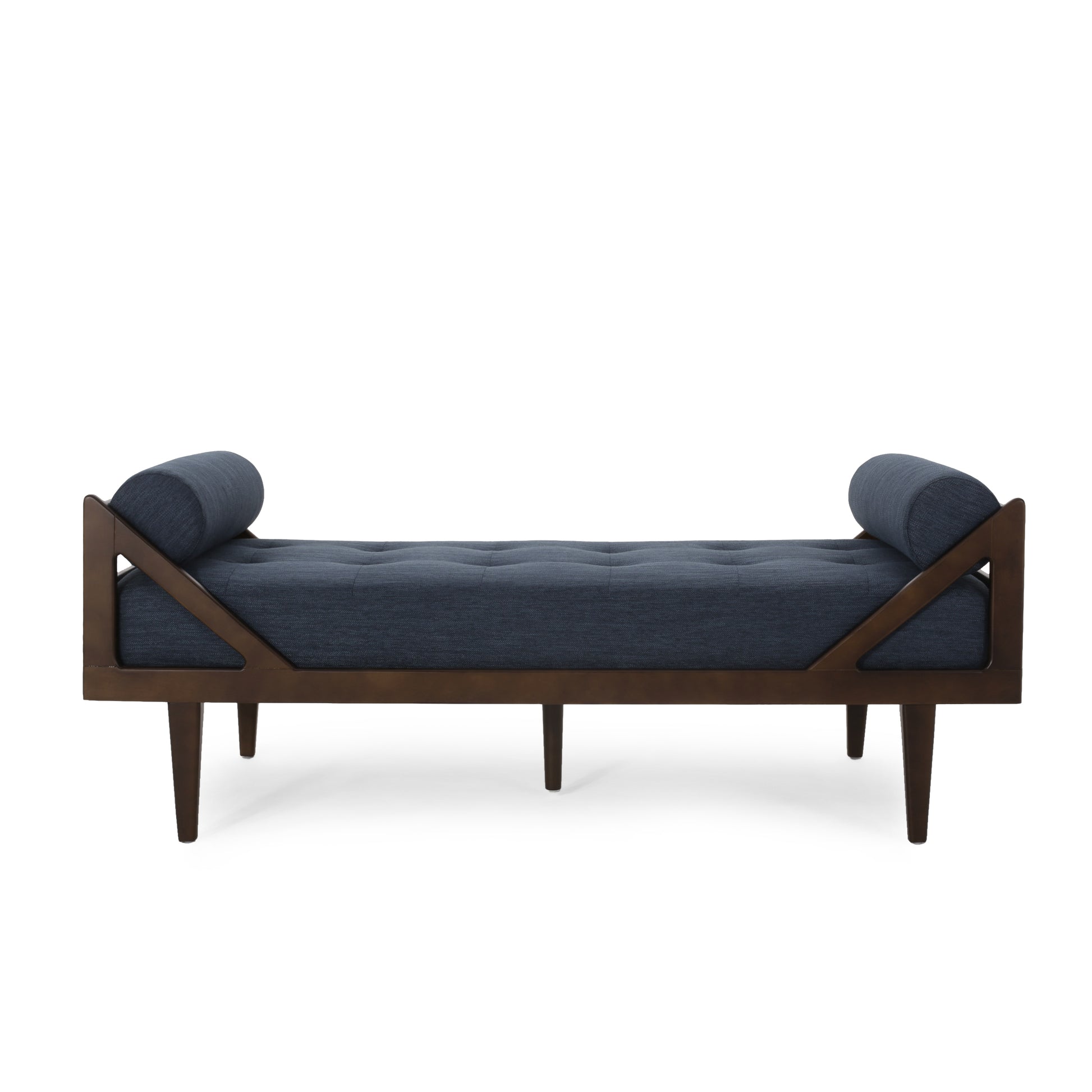 Chaise Lounge Navy Blue Fabric