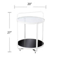 Vimmerly Glass Top End Table Black Iron