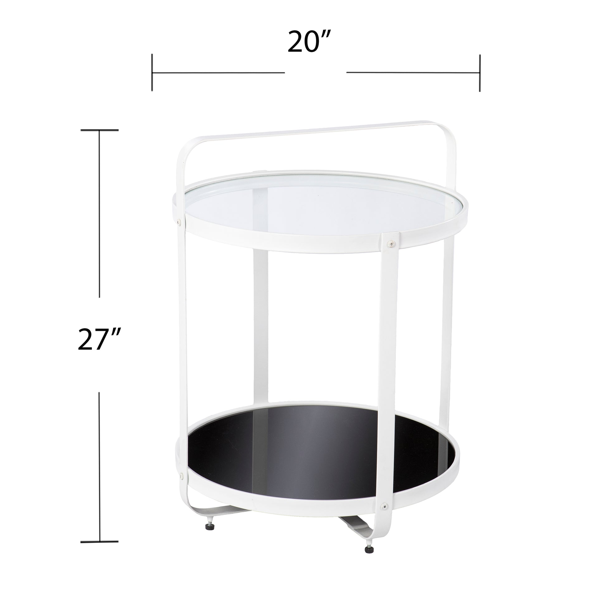 Vimmerly Glass Top End Table Black Iron