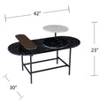 Arcklid Faux Marble Cocktail Table W Storage Black Iron