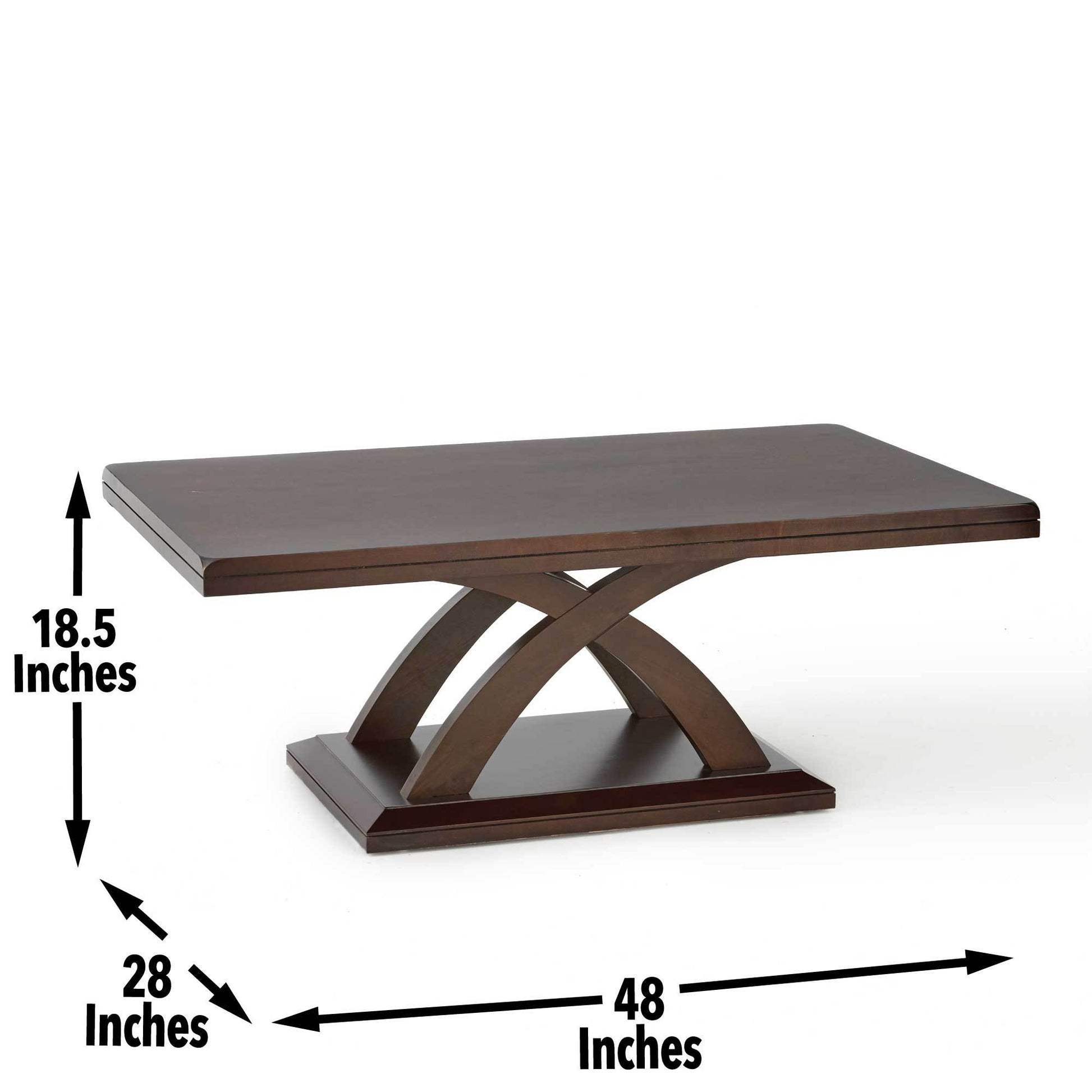 Jocelyn Cocktail Table Brown Brown Wood