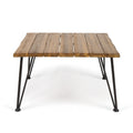 Zion Industrial Wood And Metal Coffee Table Teak Metal & Wood