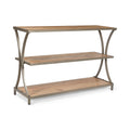 Console Table With 3 Self Kd Natural Wood